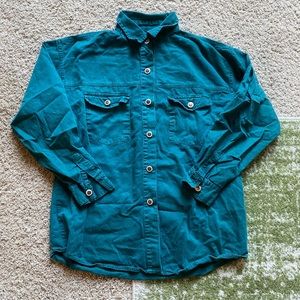 Gloria Vanderbilt Green Button Down